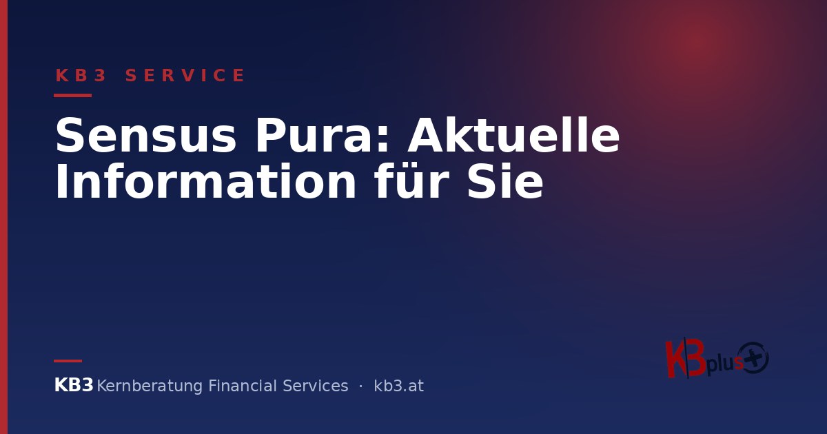Sensus Pura: Wichtige Information von KB3